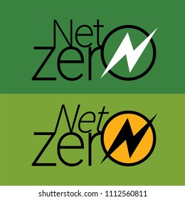 Energy Black Green And Orange Yellow Icon For Net Zero