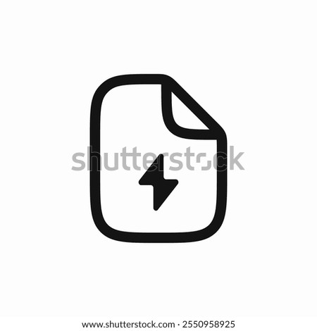 energy bolt file boost icon sign vector