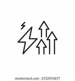 vetor de sinal de ícone de impulso de energia