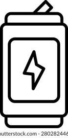 Energy Booster Line Icon Vector Design