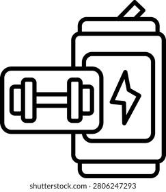 Energy Booster Line Icon Vector Design
