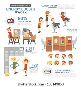 Energy Boosts at Work Infographics