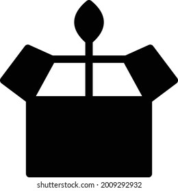 icono plano de glifo vectorial de caja de energía