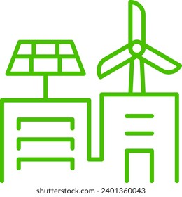 energy for building line icon symbol illustration