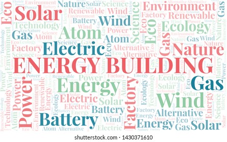 Energy Building word cloud. Wordcloud made with text only.