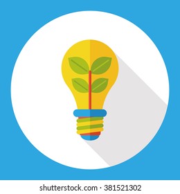 energy bulb flat icon