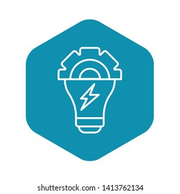 Energy bulb icon. Outline energy bulb vector icon for web design isolated on white background
