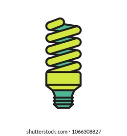 energy bulb icon vector. energy bulbsign on white background. energy bulbicon for web and app