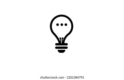 Energy Bulb Idea vector logo design