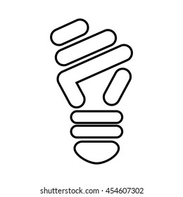 energy bulb,  isolated lineal vector eps10 illustration