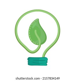 energy bulb with leaf icon