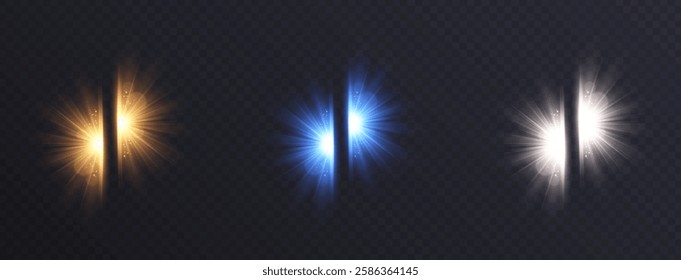 Energy burning effect for vector graphics, rays and pancakes.