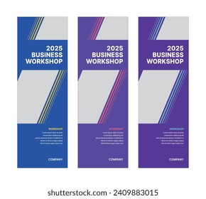 Energy business workshop banner. This is a set of modern style business banner design templates for schools, companies, lectures, workshops, events, and presentations.