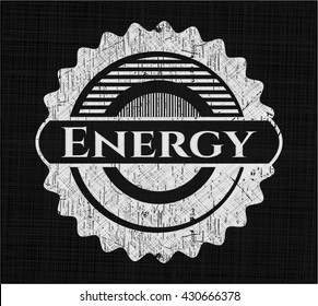 Energy chalkboard emblem