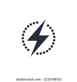 Energy charge. Energy reserve. Vector linear icon isolated on white background