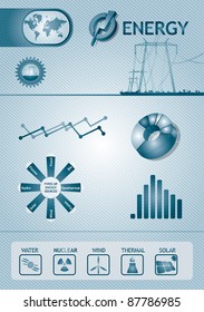 Energy chart - abstract template design