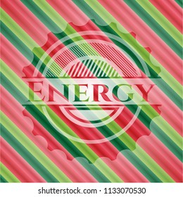 Energy christmas style emblem.