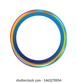 Energy Circle badge, colorful vector.