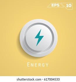 Energy circle icon. Flat Design(for Logos, Flyers, Covers, Posters, Banner)