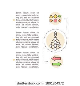 Energy circulation concept icon with text. Body graph with centers. Human design map. PPT page vector template. Brochure, magazine, booklet design element with linear illustrations