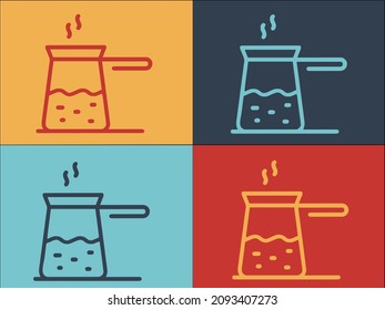 Energy Coffee Pot Logo Template, Simple Flat Icon of energy,coffee,drink