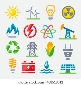 Energy colorful icons