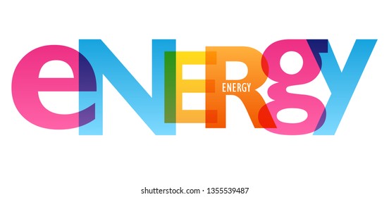 ENERGY colorful typography banner