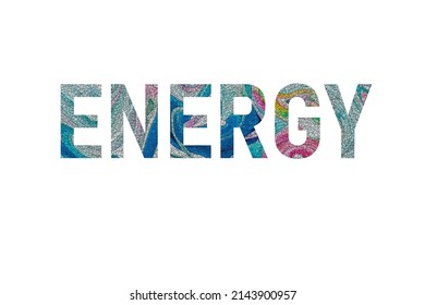 Energy Colorful Typography Text Banner Vector Stock Vector (Royalty ...