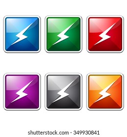 Energy Colorful Vector Icon Button