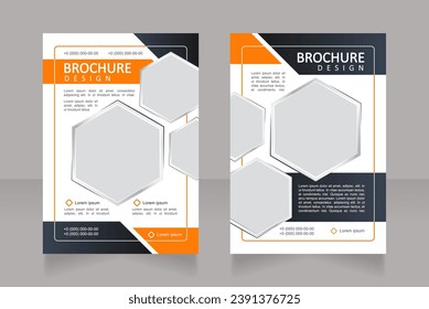 Energy company service and consumption blank brochure design. Template set with copy space for text. Premade corporate reports collection. Editable 2 papers pages