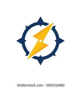 Energy Compass Logo Icon Design