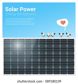 Energy concept background with solar panel , vector , illustration