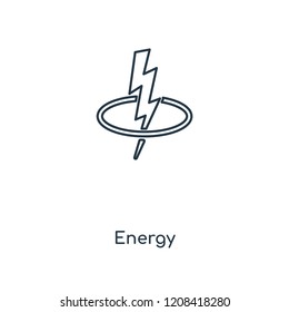 Energy concept line icon. Linear Energy concept outline symbol design. This simple element illustration can be used for web and mobile UI/UX.
