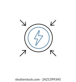 energy concept line icon. Simple element illustration. energy concept outline symbol design.