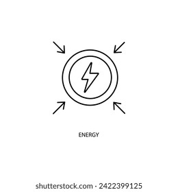 energy concept line icon. Simple element illustration. energy concept outline symbol design.