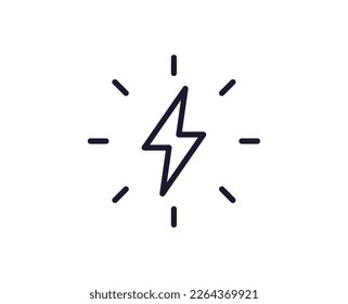 Energy concept. Modern outline high quality illustration for banners, flyers and web sites. Editable stroke in trendy flat style. Line icon of energy 