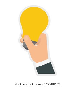 Energy concept represented by light bulb icon. isolated and flat illustration 