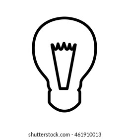 Energy concept represented by light bulb icon. Isolated and flat illustration