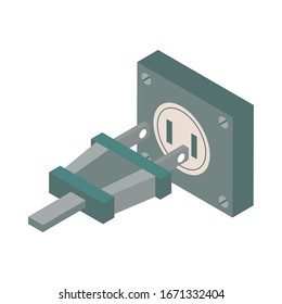 diseño de ilustración vectorial del conector de energía aislado