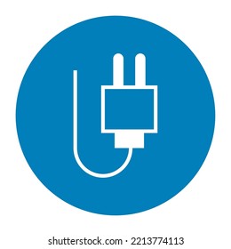 energy connector plug isolated icon