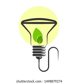Energy conservation concept. Isolated on white background. Flat style. 