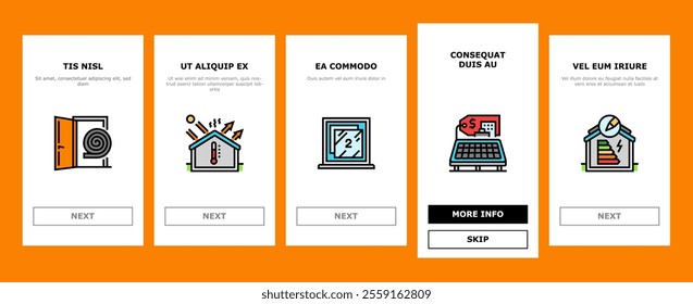 energy conservation green save onboarding mobile vector efficiency environment, eco earth, ecology renewable, world nature, international energy conservation green save illustrations