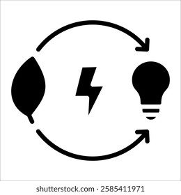 Energy Conservation Icon Element For Design