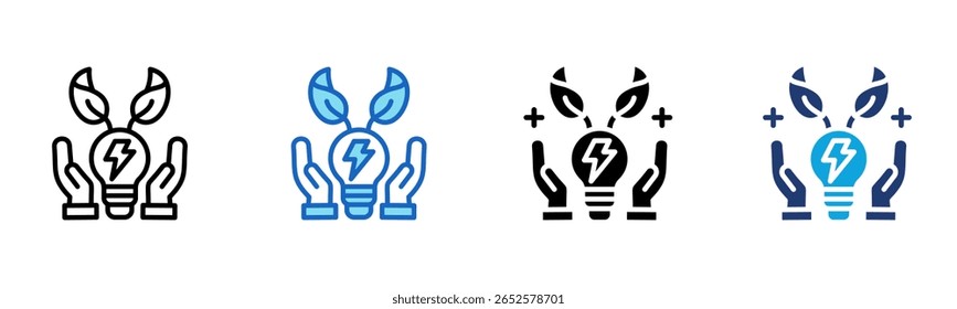 Energy Conservation icon Multi Style Vector Illustration
