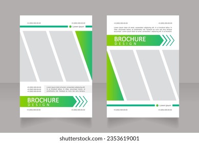 Energy consumption and business blank brochure design. Template set with copy space for text. Premade corporate reports collection. Editable 2 papers pages. Calibri, Arial fonts used