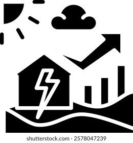Energy Consumption Icon Glyph Vector Illustration