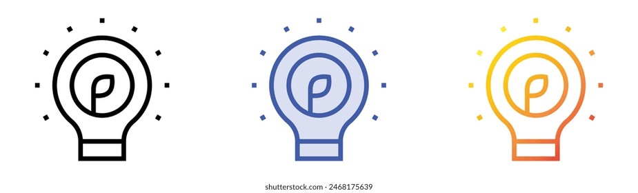 energy consumption icon. Linear, Blue Fill and Gradient Style Design Isolated On White Background