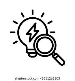 Energy Consumption Line Vector Illustration On White Background.