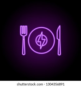 energy consumption outline icon. Elements of Ecology in neon style icons. Simple icon for websites, web design, mobile app, info graphics