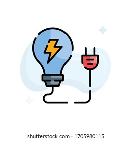 Energy Consumption vector illustration. Filled outline style icon. Technology & Smart Working symbol. 